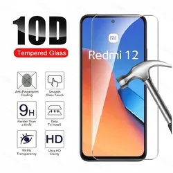 Protector de pantalla de cobertura completa para Xiaomi Redmi 12, cristal templado para Redmi 12, 6,79 pulgadas