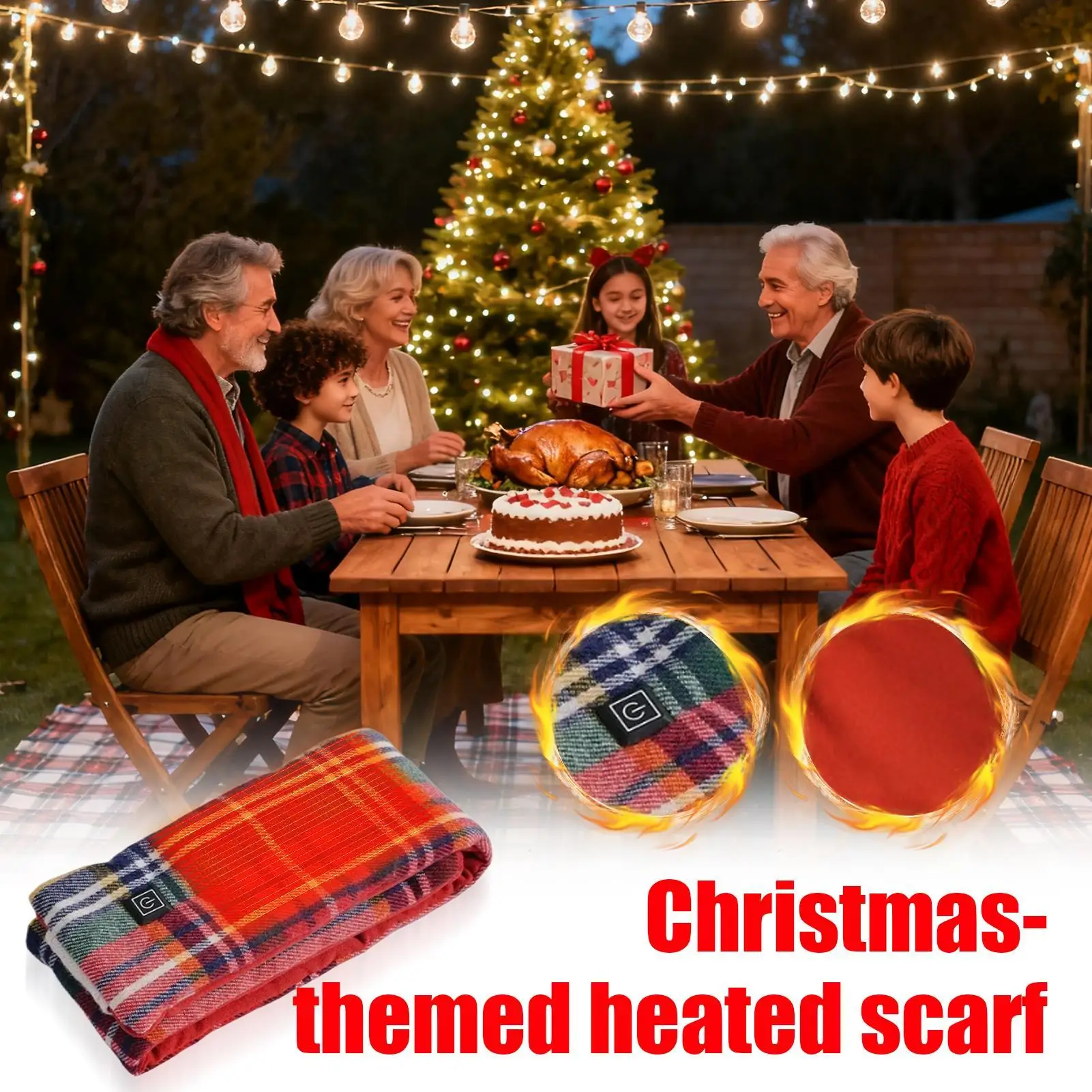 ساخنة وشاح عيد الميلاد تحت عنوان الطقس البارد الرقبة أدفأ ساخنة وشاح للرقبة للنساء الرجال له لها الكبار الأب الأم الزوج #2