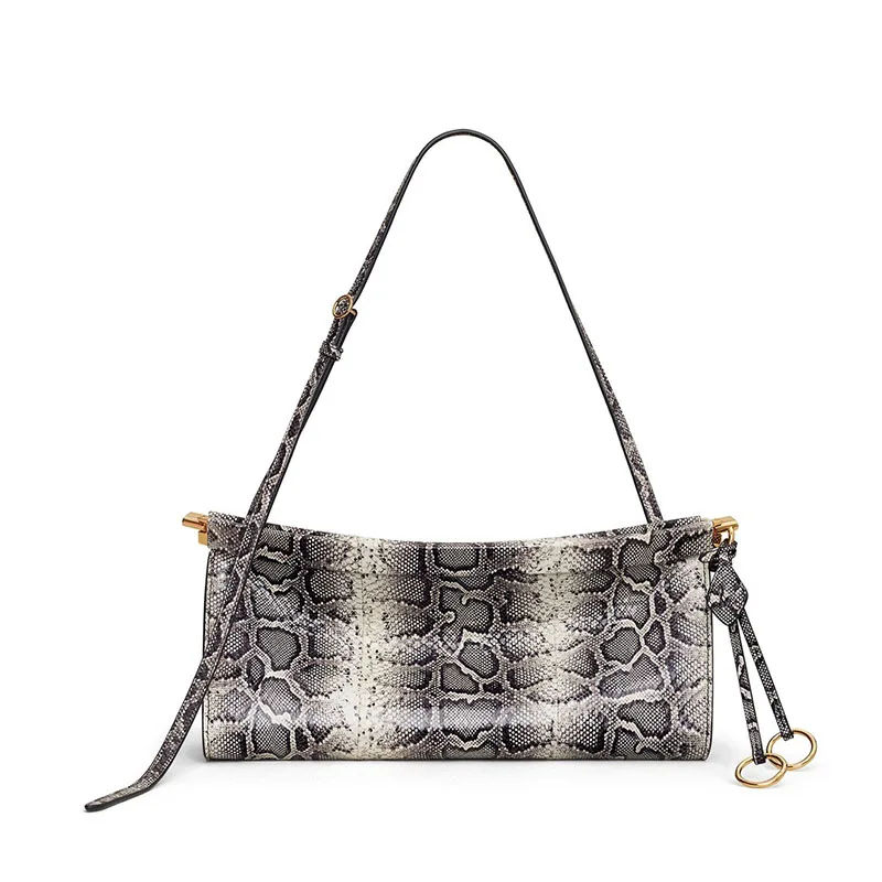 Luxury Brand Women's Bag European And American Personalized Snake Pattern Embossed High-quality Leather Shoulder Bag For Women