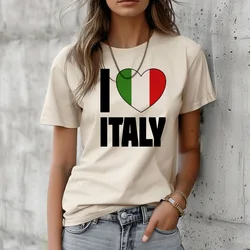 Italy top women summer tshirt girl Japanese 2000s anime clothes