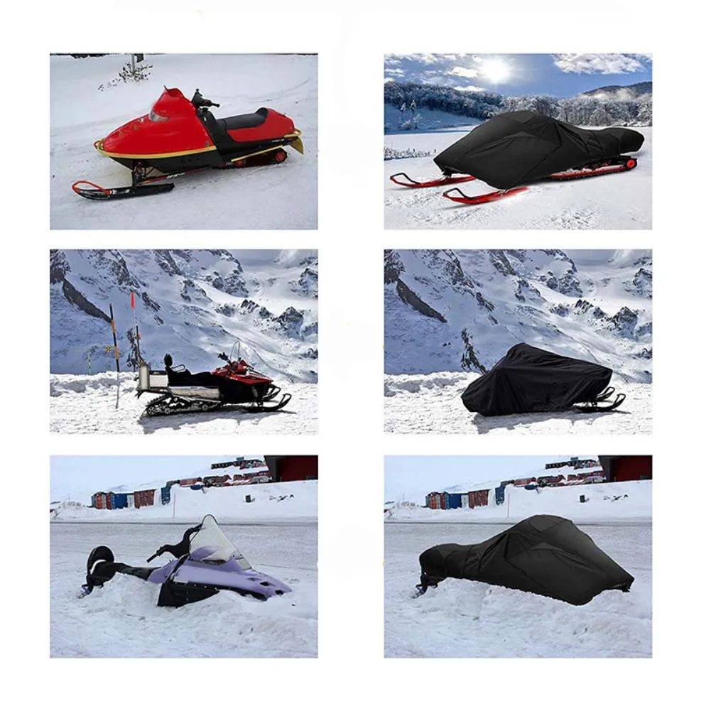 

Outdoor waterproof dustproof snow sled cover trailer style with advanced silvered oxford cloth and double layer PVC