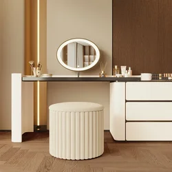 Modern Round Makeup Stool Internet Famous Bedroom Stool Storage Dressing Table Chair Low Dressing Stool Vanity Chair