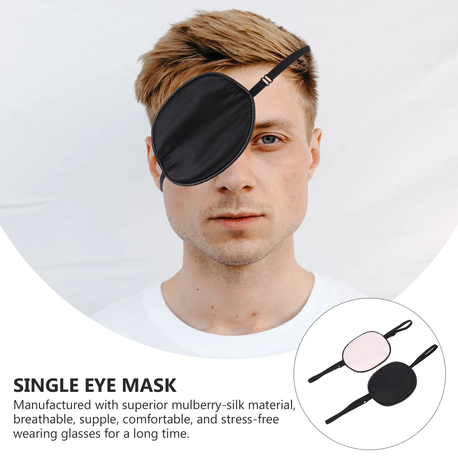 قطعتان من واقيات العين الصغيرة خفيفة الوزن وقابلة لإعادة الاستخدام ومقاومة للاهتراء وغطاء الحول وتظليل مثالي لتدريب الرؤية