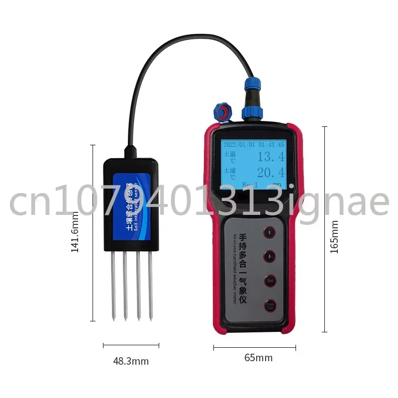 

Portable soil moisture detector soil temperature, humidity, moisture content, salt conductivity, pH, nitrogen, phosphorus