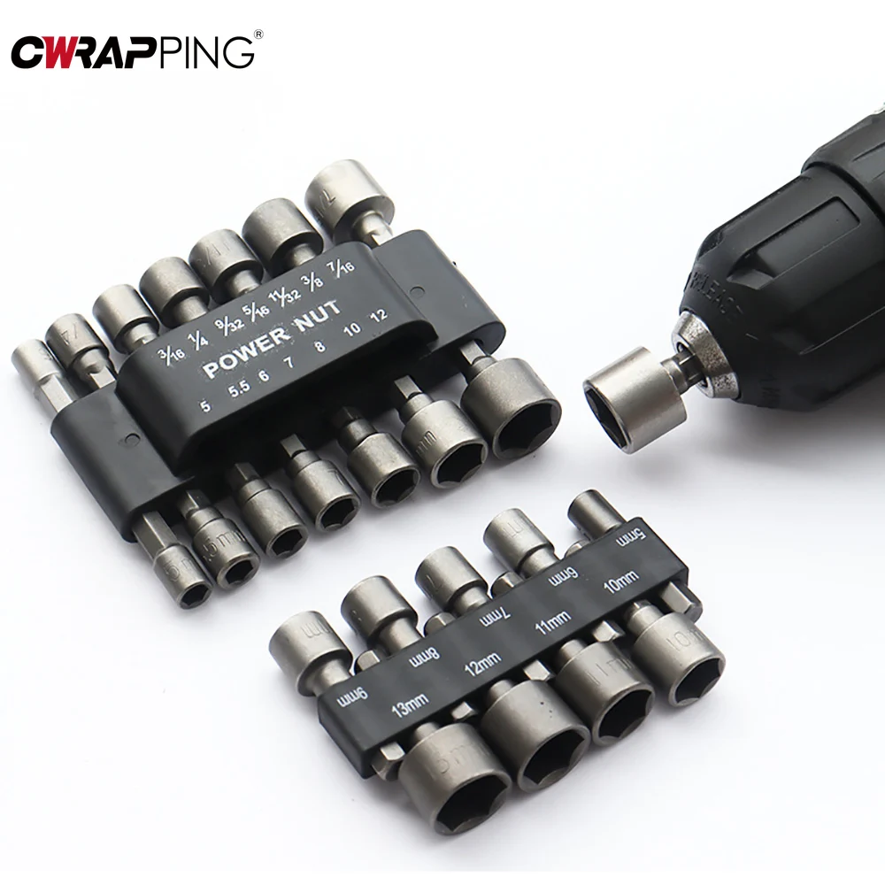 

9-14pcs Multifunctional Tools 5mm-13mm Electric Screwdriver Sets Tool Box Wiha Cordless Drills Set of Nozzles Edc Multi Tool Bit