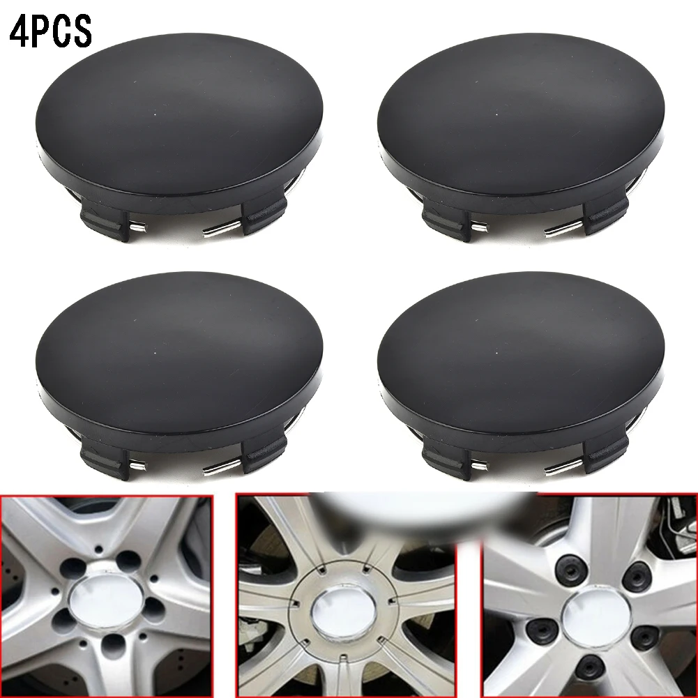 4pcs 60mm New ABS Black Silver Universal Auto Vehicle Wheel Hub Center Cap Cover Automotive Parts And Accessories