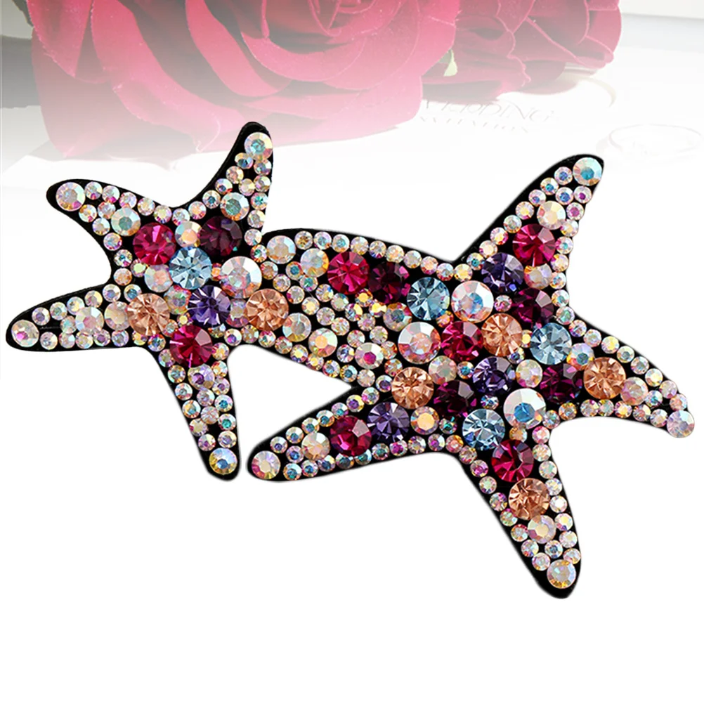 

1Pcs Rhinestone Sea Star Hair Clip Elegant Bobby Pin for Wedding Party Daily Use Women's Barrettes Girl Hair Pin Colorful