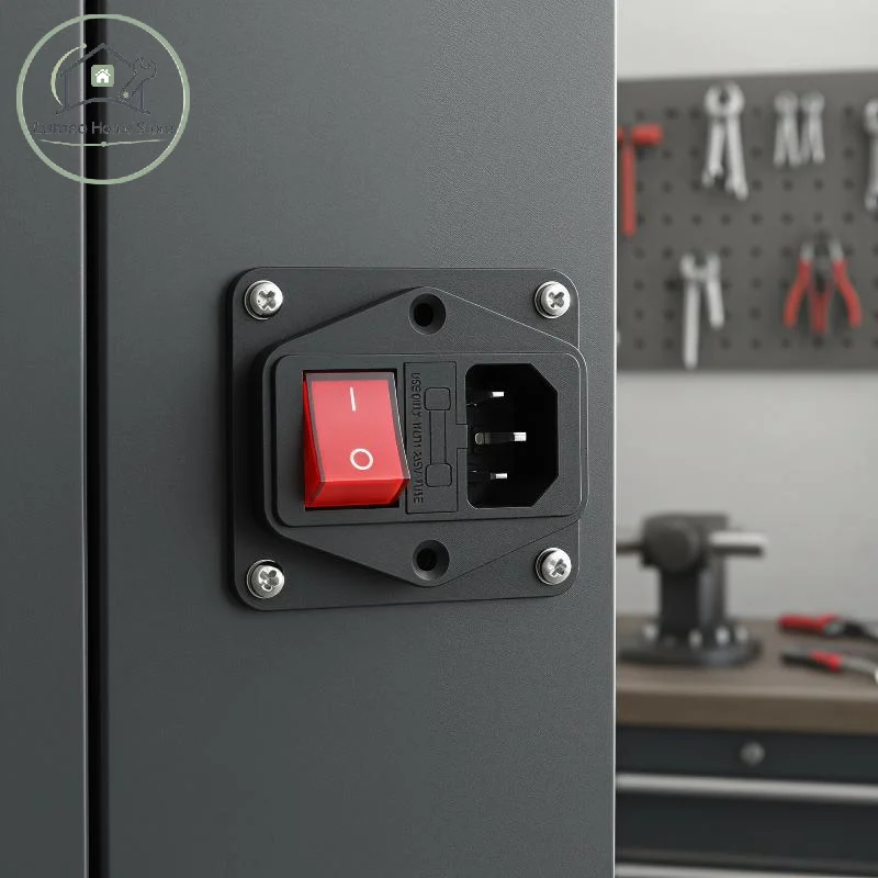 IEC320 C14 AC Inlet Power Socket Red LED Rocker Switch 10A 250V 3 Pin for Medical Device Power Connection