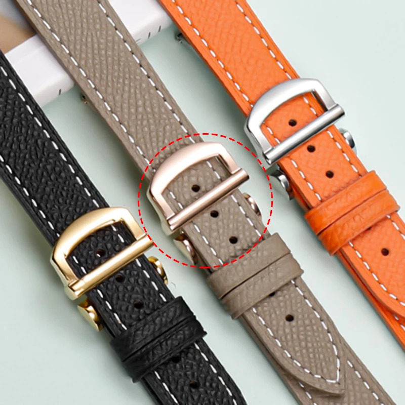 مشبك ساعة 16 ملم لحزام ساعة IWC من الجلد والمطاط والنايلون المقاوم للصدأ وإبزيم قابل للطي بديل بمشبك ساعة معدني صلب #2