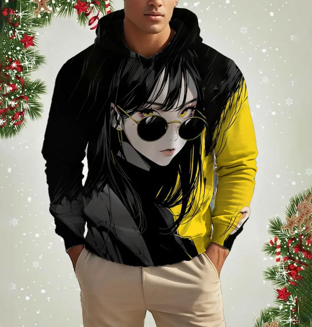 

2024 New Fashionable Cool Hoodie Men's 3D Printed Anime Character Print Casual Comfortable Outdoor Sports Couple Sweatshirt