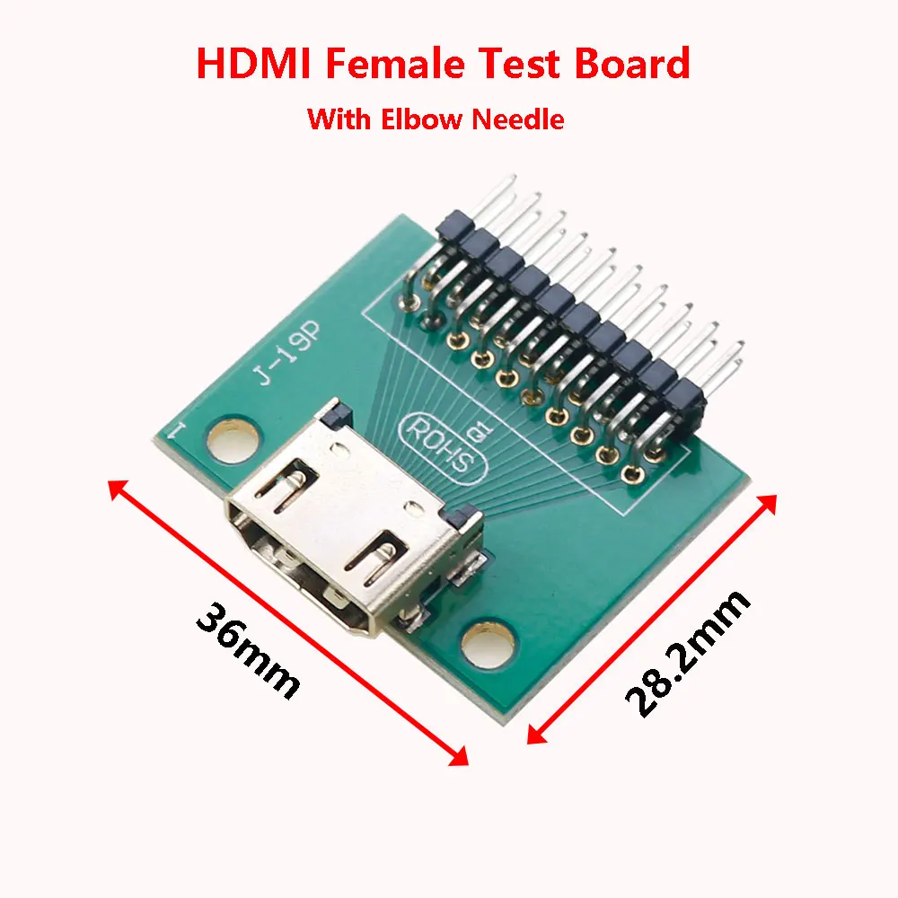 Carte PCB plaquée or compatible HDMI, mini DP, 20 broches, type A, 19 broches, fils de liaison, joints, connecteur de prise HDMI, carte de test de siège femelle