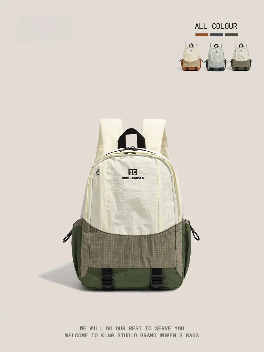 MGZ Trendy Japanese Brand Women's Small Size Large Capacity Outdoor Cycling Backpack Travel Hiking Bag Soft Shoulder Bag
