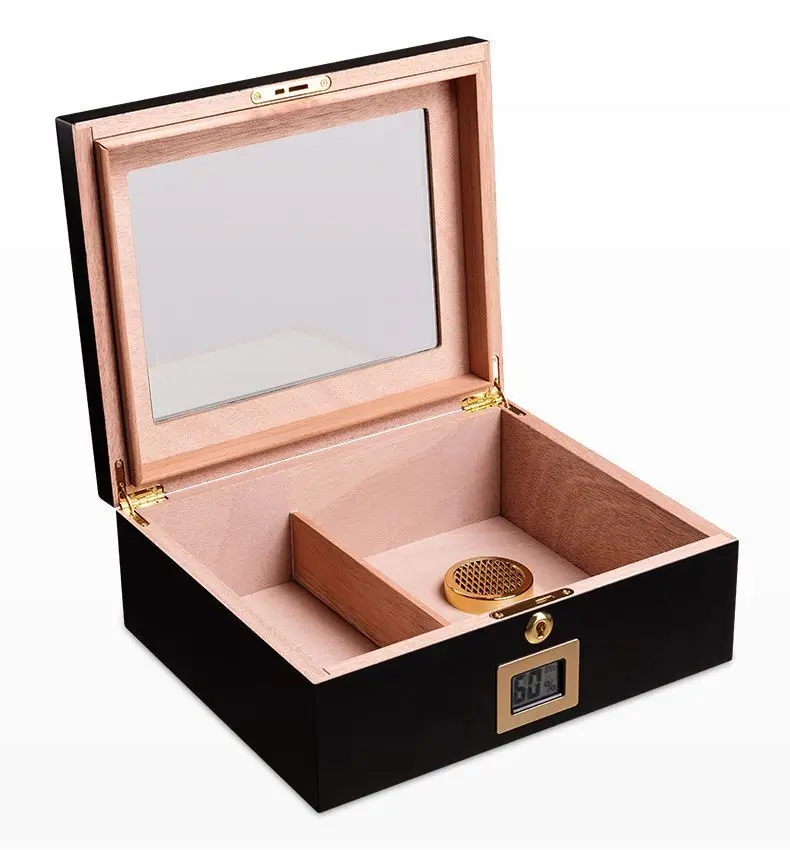 

European-Style Safety Lock Cigar Box, Large Capacity Moisture-Proof Cigar Box.