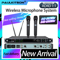AD4D Dynamic/Capacitive KSM11 Digital Microphone Wireless System Dual Channel 500/600MHz Professional Receiver Diversity Stage