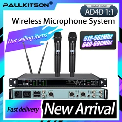 AD4D Dynamic/Capacitive KSM11 Digital Microphone Wireless System Dual Channel 500/600MHz Professional Receiver Diversity Stage