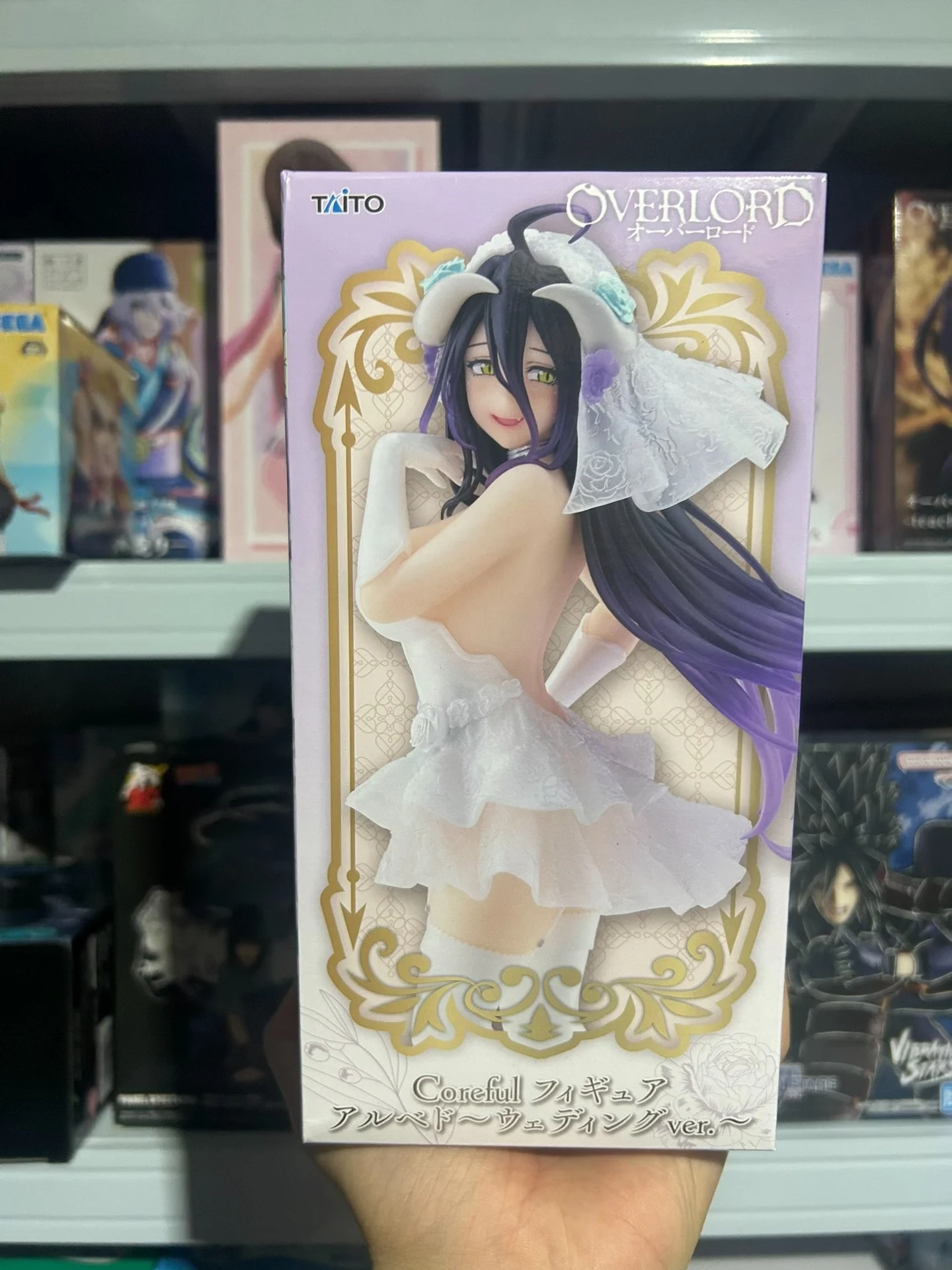 Figur Anime Asli Bandai Taito Albedo Coreful Overlord Patung Aksi Mainan PVC Boneka Model Kolektor