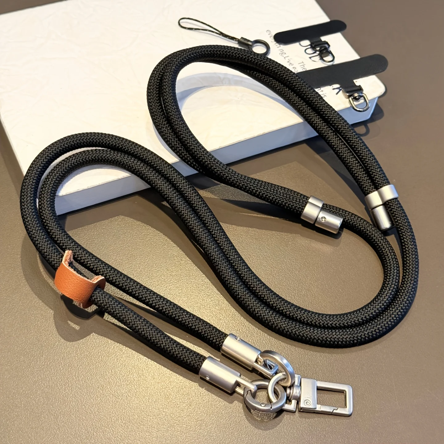 Adjustable Phone Lanyard Crossbody 2026 Dual Adjust Black Brown Durable Nylon Metal Anti Theft Hands Free Outdoor Accessories