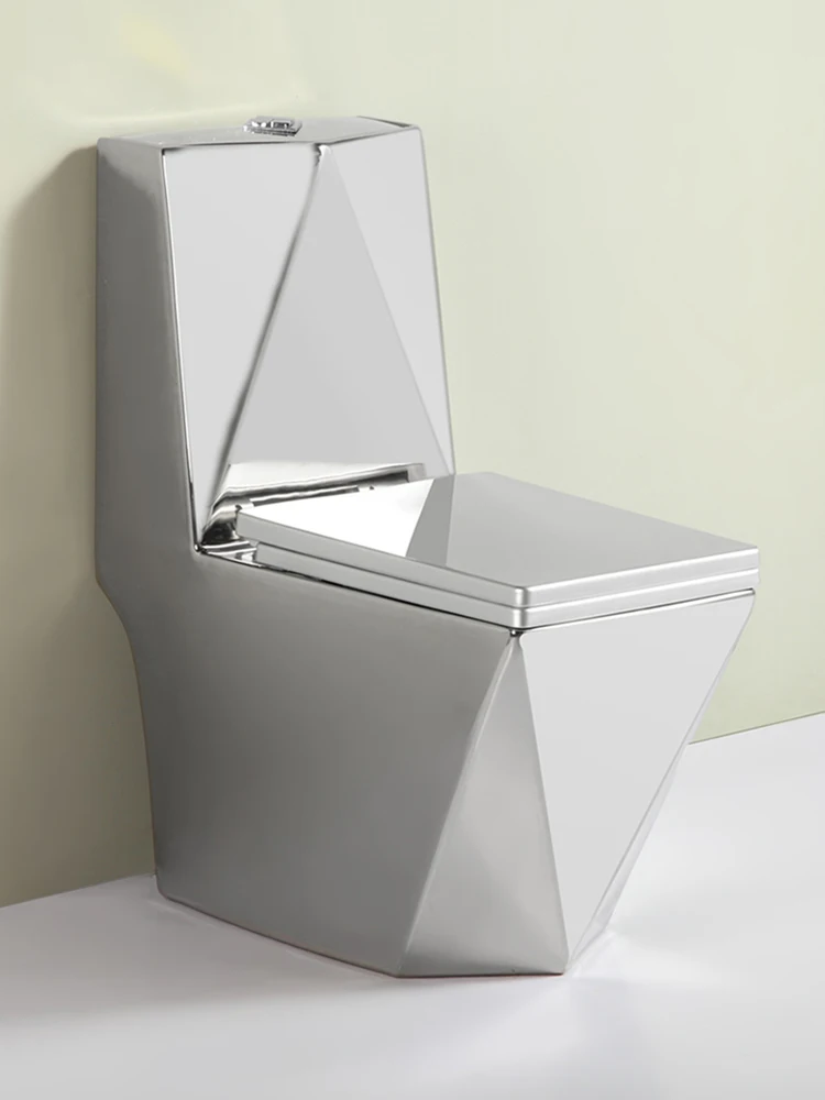 

Electroplated silver gold ceramic toilet toilet toilet one-piece jet siphon factory in Chaozhou, Guangdong.