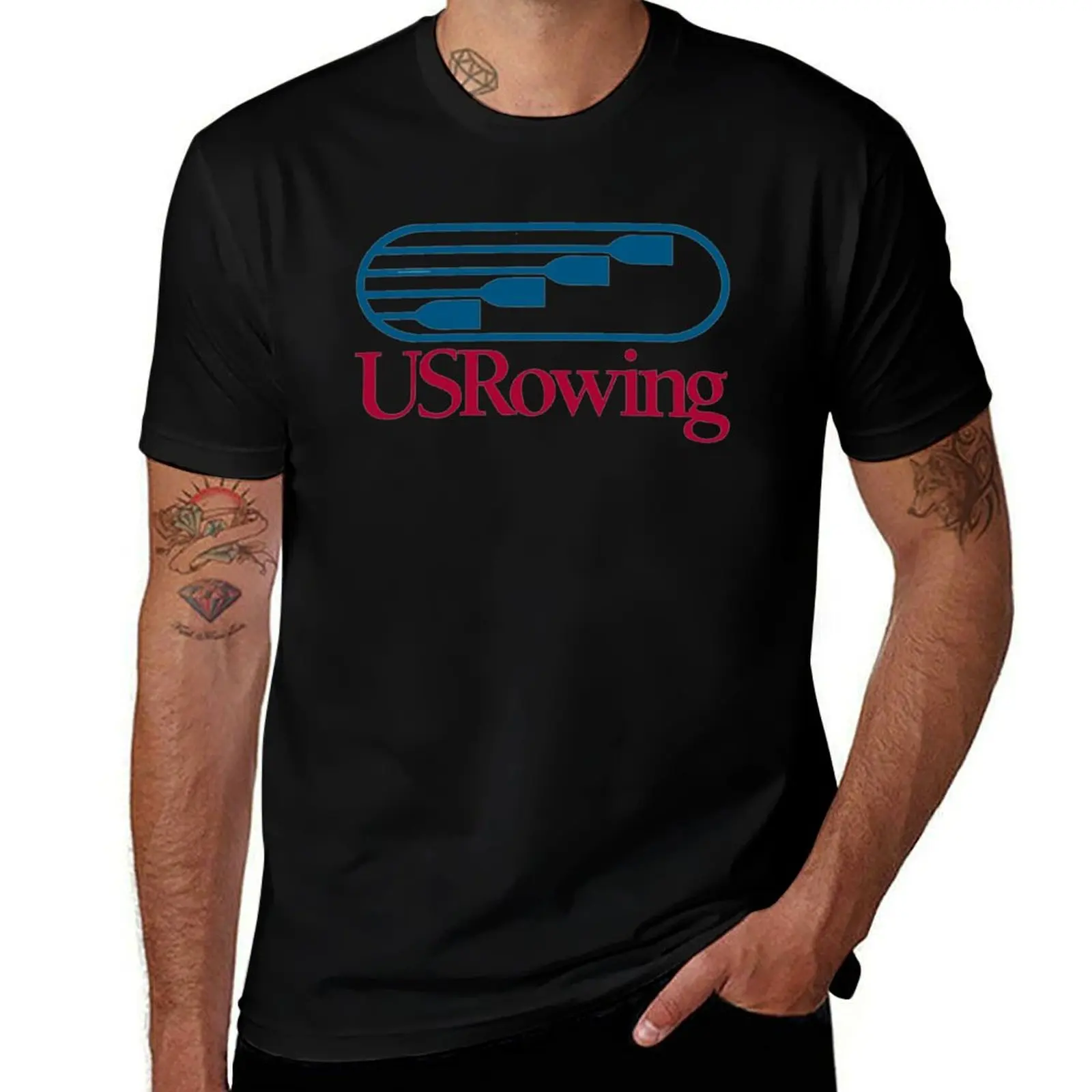 

Us Rowing black creme T-Shirt men t shirt cotton 100% man t shirts for men T-Shirt
