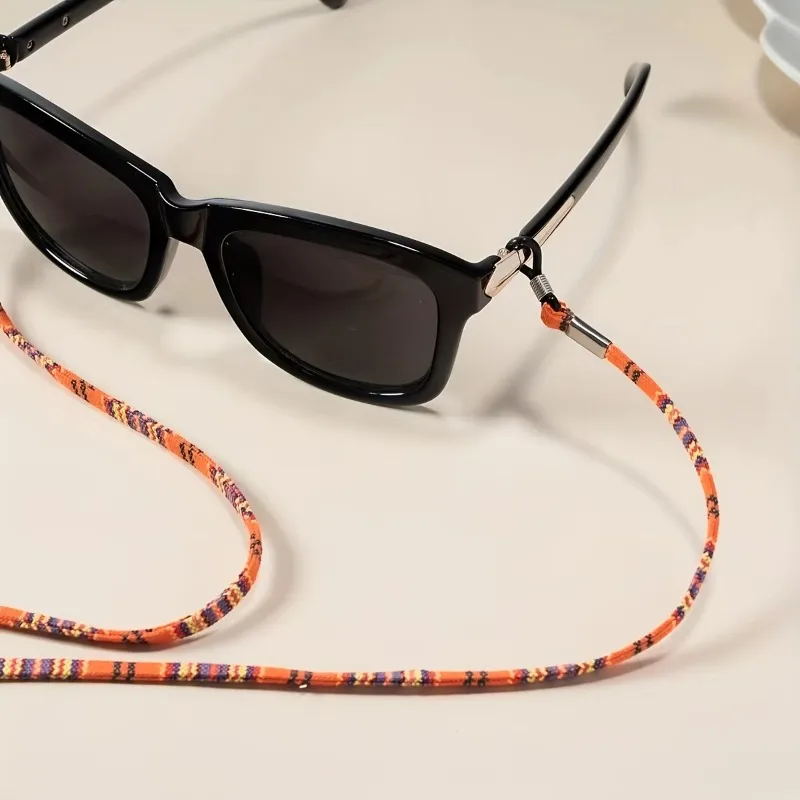 6PCS Ethnic Style Glasses Chain Anti Slip Eyeglass Lanyard Adjustable Portable Eyewear Strap Fashion Decorative Neck Cord