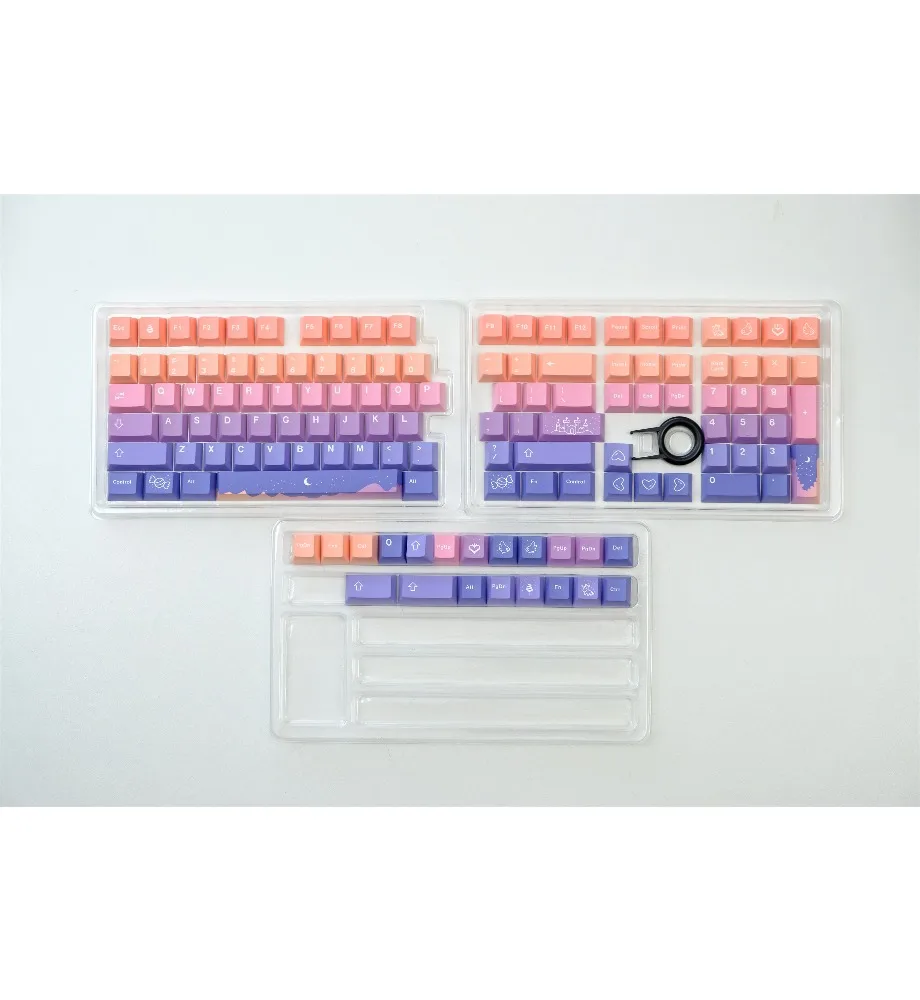 Keycap personality sublimation process suitable for a variety of mechanical keyboards fairy tale keycaps 129/147 keys PBT