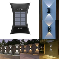 Impermeável LED Solar Lâmpada de parede, IP65, ao ar livre, jardim, quintal, cerca, Decor Lâmpadas, Bateria de lítio, 3 anos de garantia