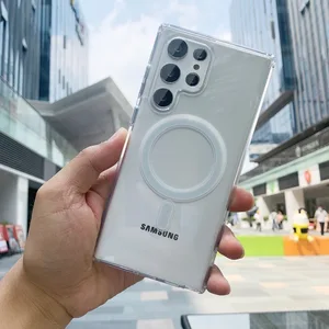 Asli untuk Casing Magnetis Magsafe untuk Samsung Galaxy S25 S24 S21 FE S22 Plus S23 Ultra Plus Penutup Tahan Guncangan Pengisi Daya Nirkabel 12 penjualan terbaik samsung z flip4 - №