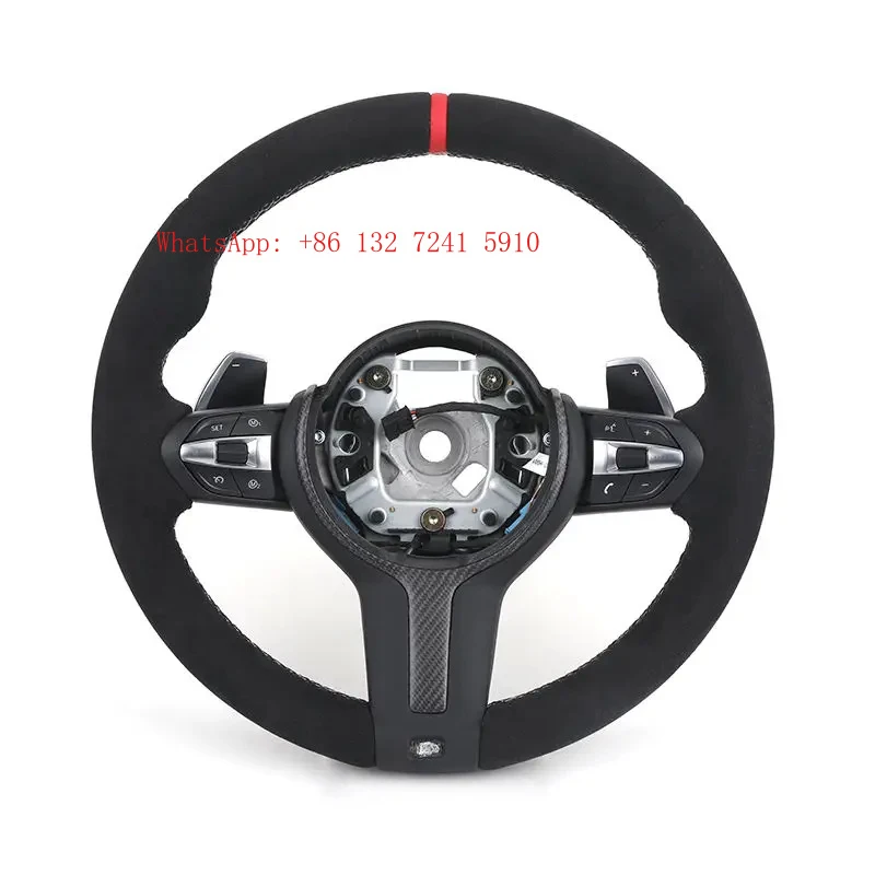 

Hongsheng Hot Selling New Style Red Streak Wide Paddle Full Steering Wheel for F10 F25 F26 F30 M3 F80 M4 F82 M2 F87 M5 F90