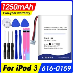 1250mah 616-0159 Battery for Ipod 3 3g 3rd Generation A1040 High Quality Mobile Phone Replacement Accumulator