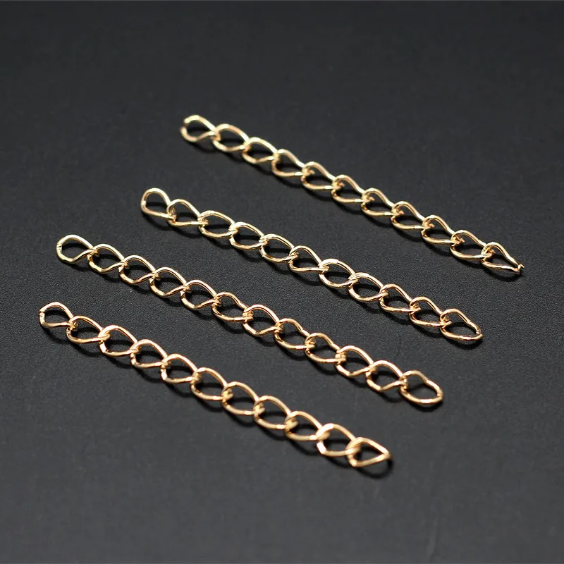 20Pcs/Lot 45-50mm Necklace Extension Chain Bulk Bracelet Extended Link Tail Extender For DIY Jewelry Making Findings