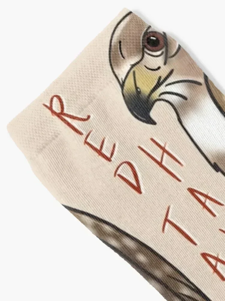 Red Tailed Hawk Words - Cartoon Socks Novelties sport cute Male Socks Women's