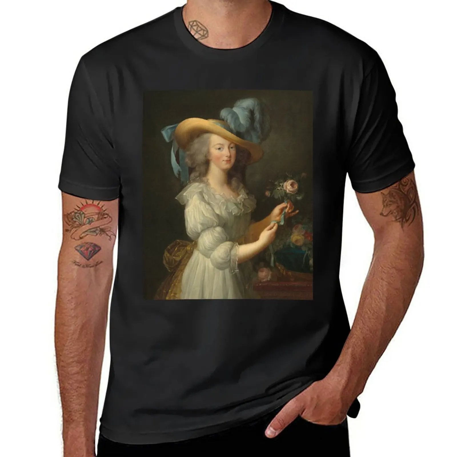 New Marie Antoinette in a Muslin dress - Louise ?lisabeth Vigée Le Brun T-Shirt customized t shirts T-shirts for men cotton