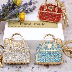 Creative New Mini Bag Full of Crystal Alloy Keychain Exquisite Automobile Hanging Holiday Souvenirs Gift Holder