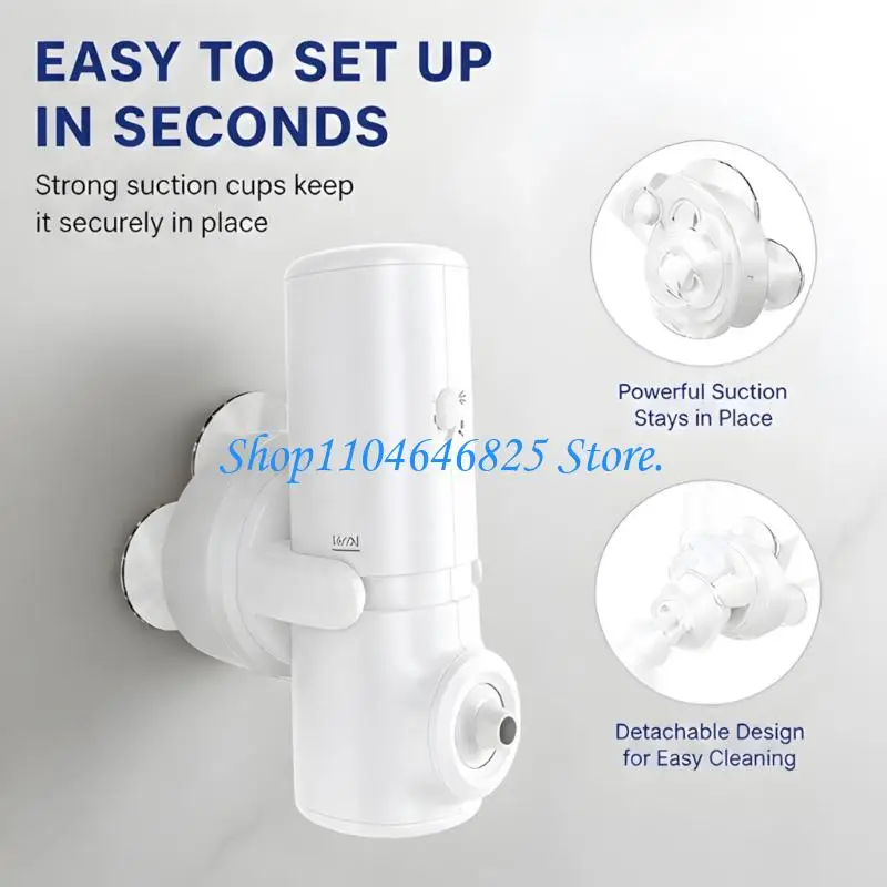 Rechargeable Spa Jet Unit for Standard Baths, Featuring Focused Water Action, Aeration Selection and Several-Cup Suction Base