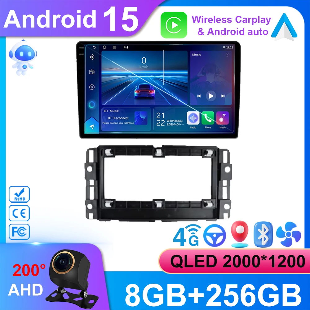 

Car Android 15 For Chevrolet Avalanche Impala Tahoe Traverse 2007-2016 Radio 5G wifi Stereo Multimedia Player GPS Navigation DSP