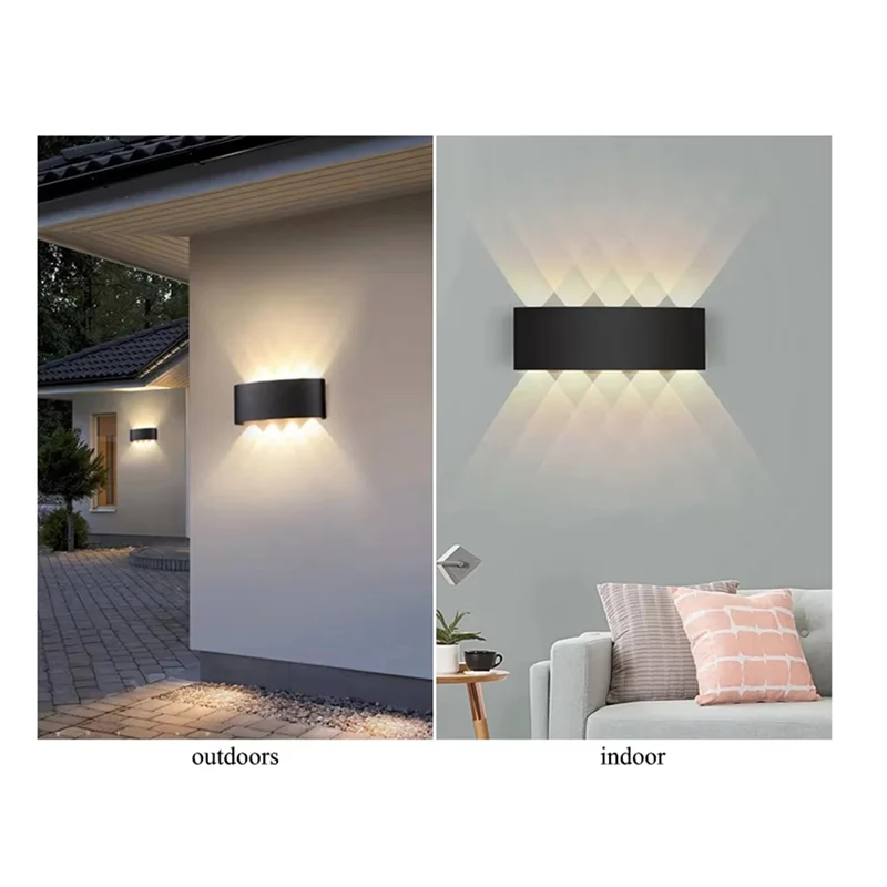 LED الجدار مصباح في الهواء الطلق IP65 مقاوم للماء حتى أسفل الإضاءة المضيئة داخلي درج حديقة الشمعدان ضوء البلاستيك AC110-220V-[Qahk]