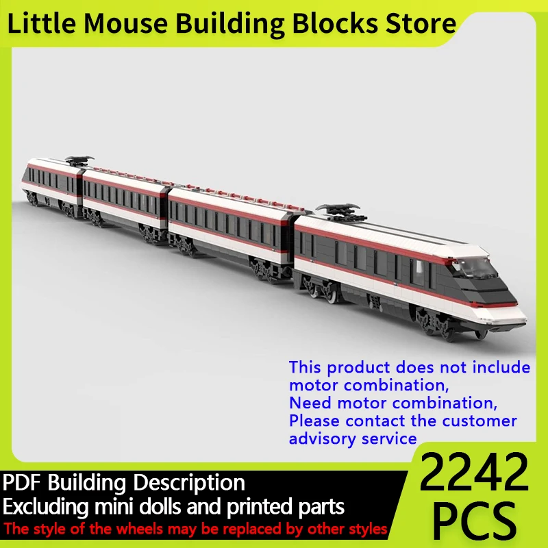 

City Car Model MOC Building Bricks German Intercity Express Train Modular Technology Gifts Holiday Assemble Children Toys Suit