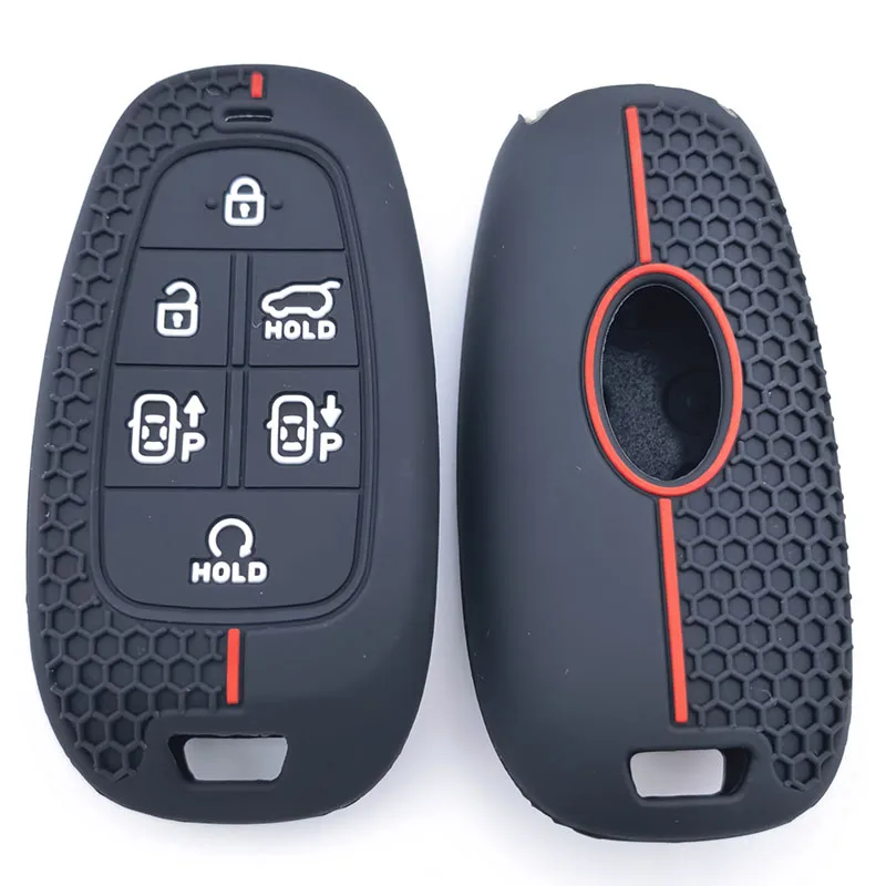 Funda para llave remota de coche de 6 botones para Hyundai Sonata Sel Ev 6 Ev 8 IONIQ 5 NEXO Tucson Sonata 2020 Grandeur 2020 Sonata Limited