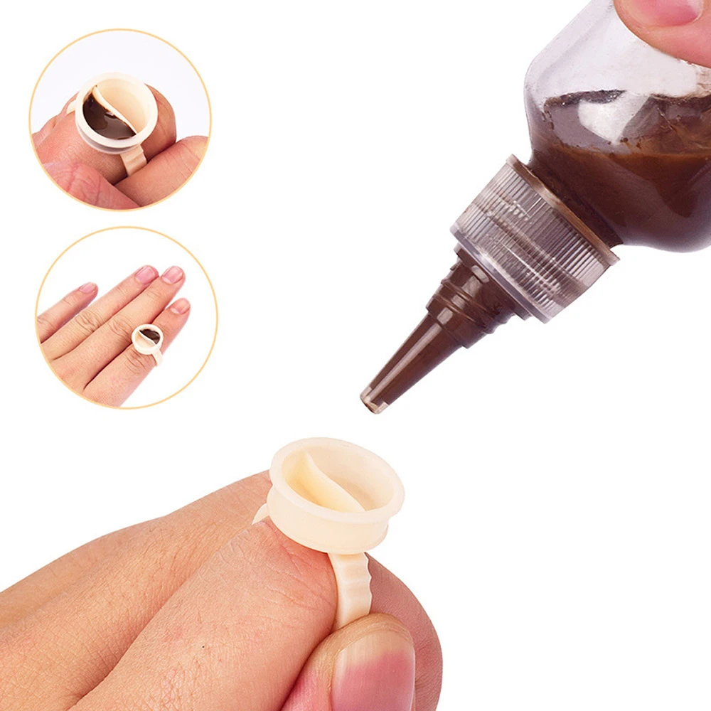 

Silicone Tattoo Ink Cups Holder Rings for Microblading Eyebrow Lip Tattoo Ink Mixed Pigment Glue Cups
