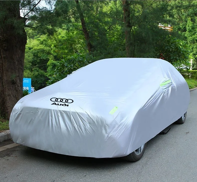 Audi A3 A4 A5 A6 A7 B7 B8 C5 Q2 Q3 Q5 Q7 Body Full Covers Black/Silver Outdoor Sun Snow Rain Protection Cover Car Accessories