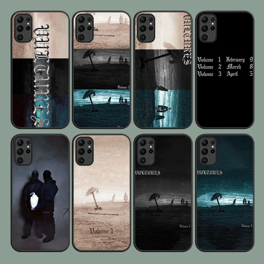 Singer Kanye West Vultures 3 Phone Case For Samsung Galaxy S24 S22 S23 S30 Note 20 10 Plus Lite FE ULTRA Cover