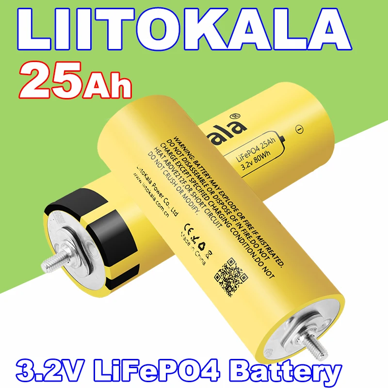 1-4PCS LiitoKala 3.2V 20Ah/25Ah/50Ah Lifepo4 Batterij Zonne-energie Systeem voor boten en RV Golfkar