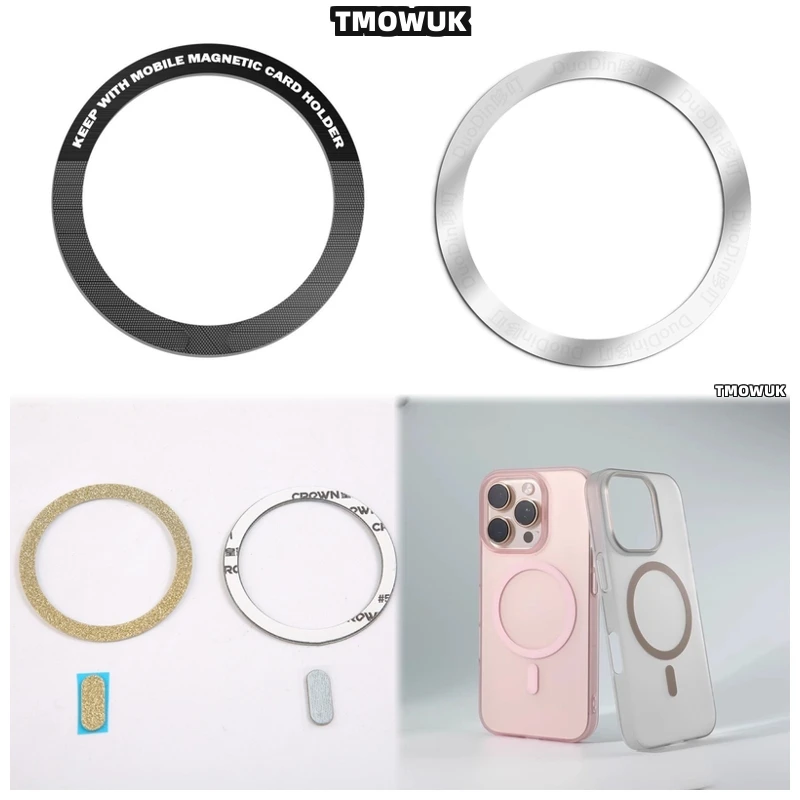 

For IPhone 13 14 15 16 Pro Max Plus Mini Magsafe, Elegant Magnetic Ring Adhesive.