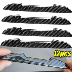 Carbon Fiber Look Car Door Protective Sticker Stripcar Body Rearview Mirror  Edge Anti-Collision Protector Anti-Scratch Stickers