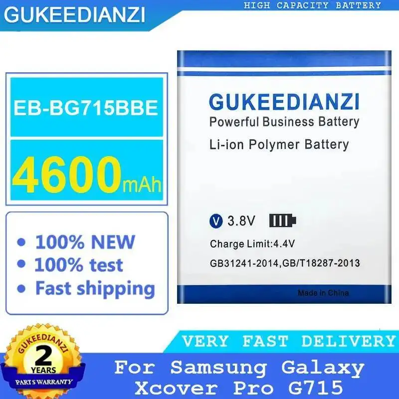 

EB-BG715BBE 4600 мАч для Samsung Galaxy Xcover Pro G715 аккумулятор для мобильного телефона с быстрой зарядкой