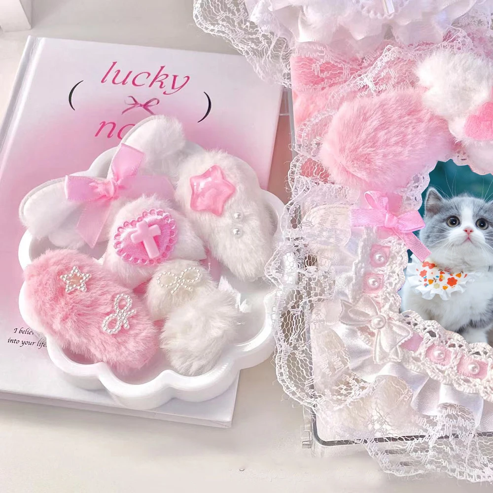 DIY Plush Card Cover for Home Decoration, Handmade Cartoon Acessórios, Cute Bag, Ear Gift