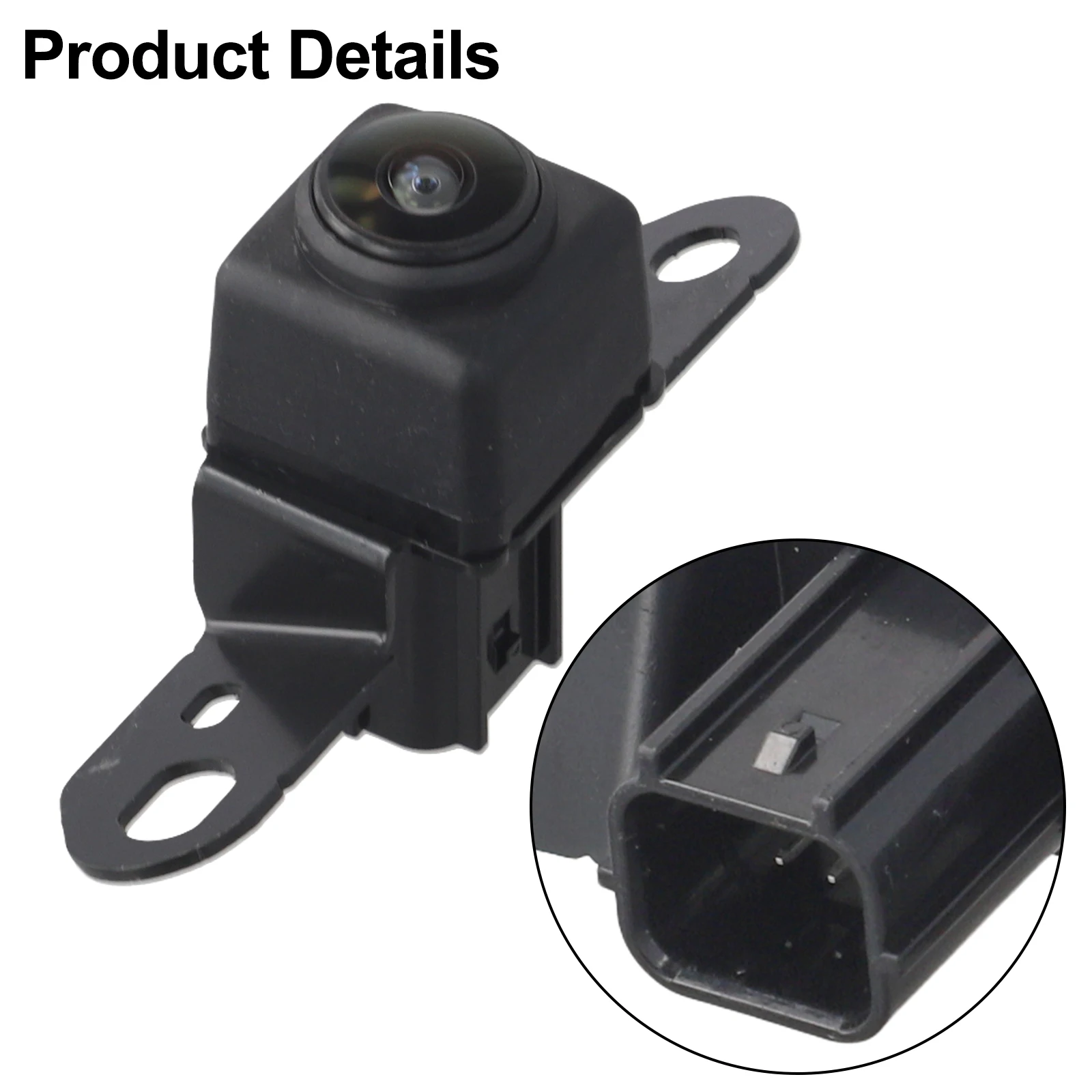 Black Park Assist Camera Wear-resistant Material 12V Voltage Black ABS Material Practical Installation Reliable Camera Function