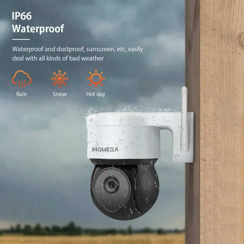 

INQMEGA 3MP Wifi TUYA CAMERA Smart Cloud PTZ IP Camera Outdoor Google Home Alexa Video Surveillance Cam for Yard