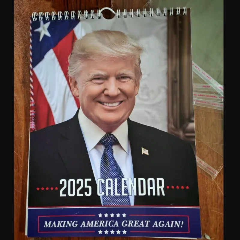 Calendário de parede engraçado Trump 2025 MAGA Calendar 12 meses fazendo América ótimo novamente Calendário de parede mensal pendurado