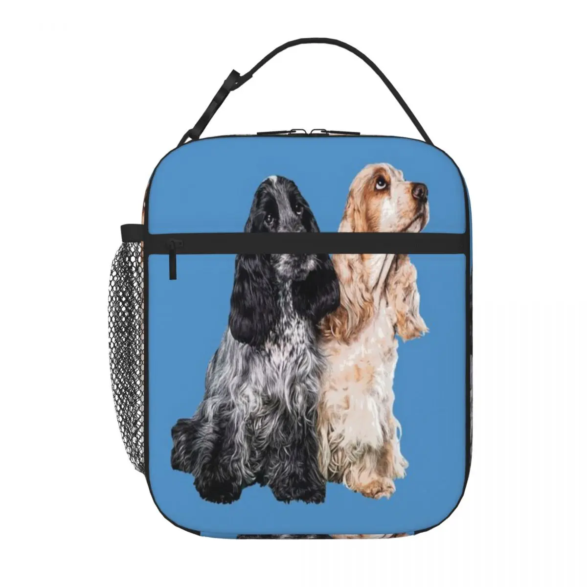 Bestselling Cocker Spaniel Blue Roan Orange Roan Cute Puppy Dogs Trendy Lightweight Lunch Bag Pet Snack Carry Large Lunch Bag